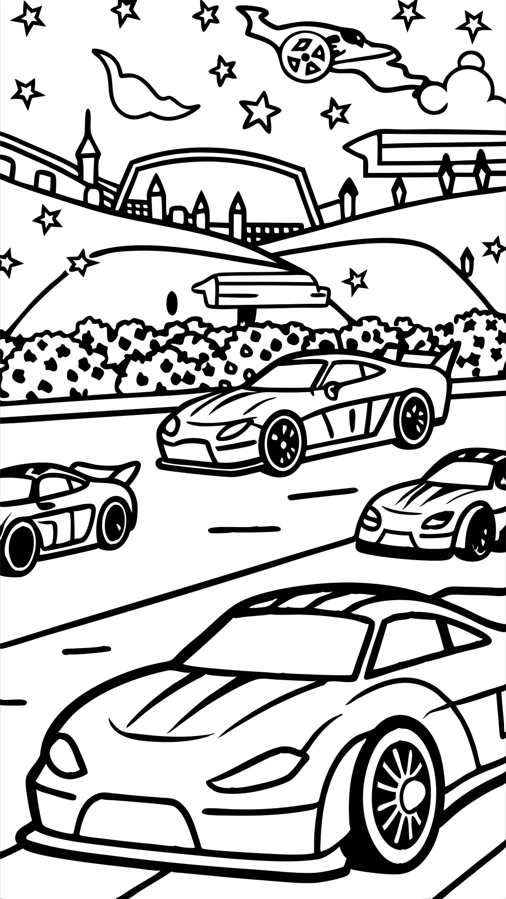 free coloring pages race cars